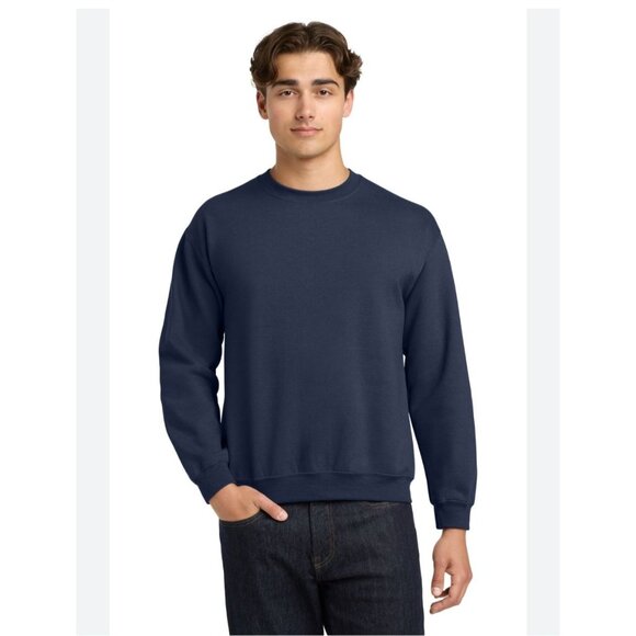 Gildan Heavy Blend Crewneck Sweatshirt S Navy Blue Cotton For Men - Picture 7 of 7